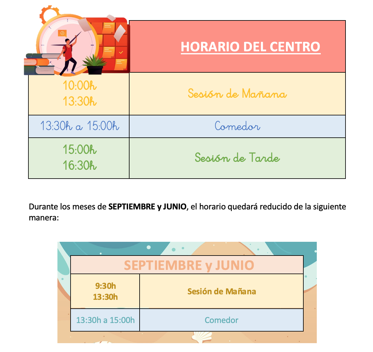 Horario de Centro