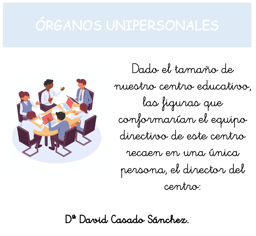 Equipo Directivo, órganos unipersonales